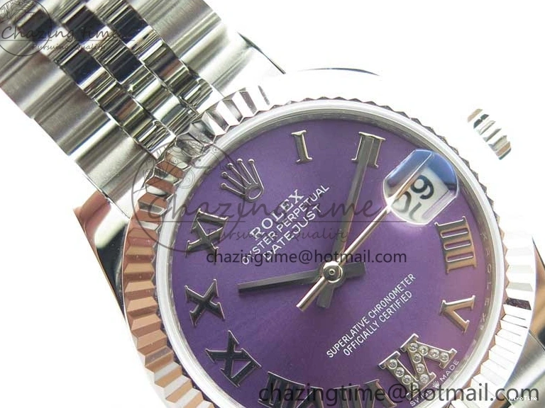 MiroTime 0508 Datejust 31mm 278271 SS BP Maker Best Edition Purple Roman Dial on Jubilee Bracelet OdorResistant 2724